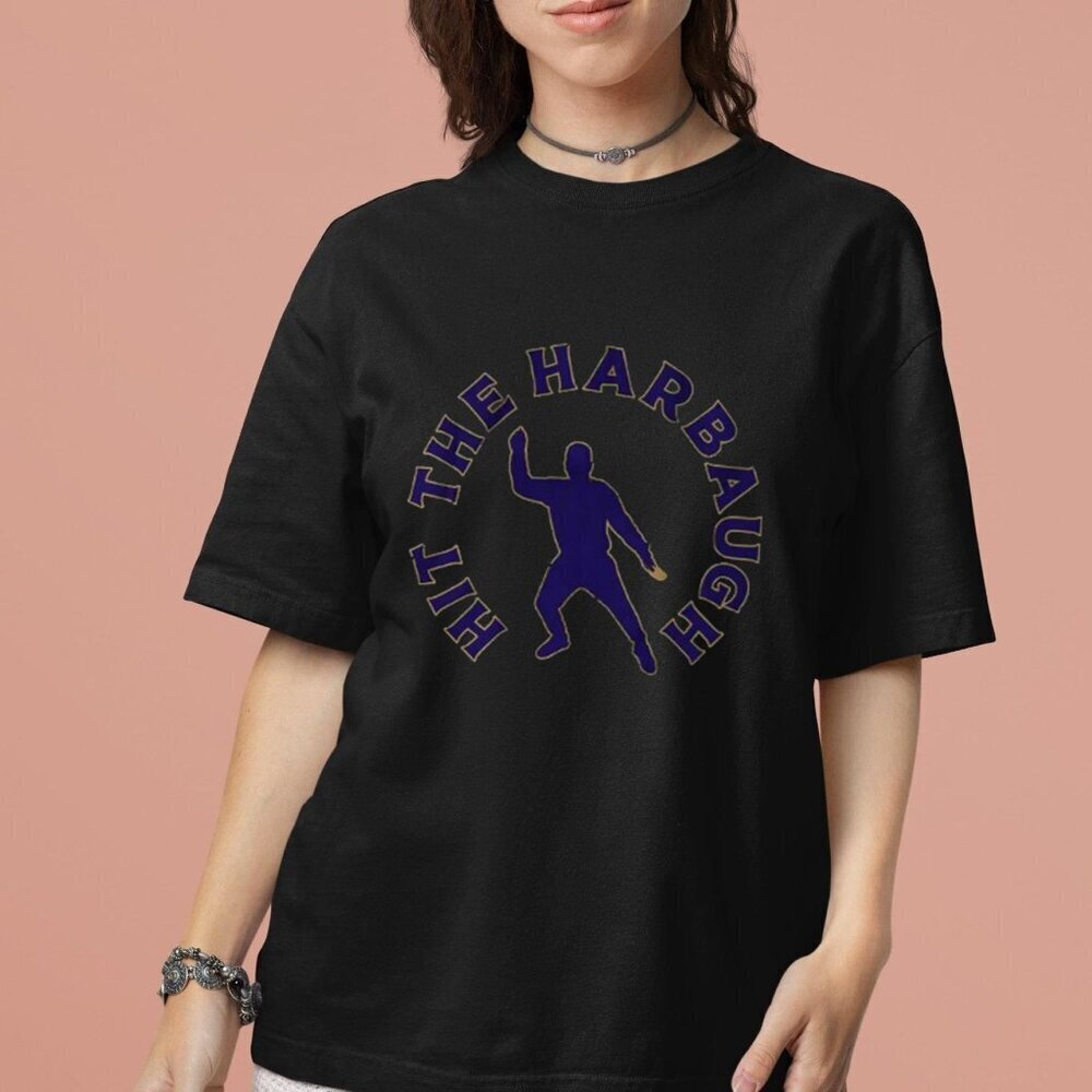 Hit The Harbaugh Baltimore Football Fan Classic Graphic NFL Team Pride Support